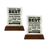 You're the Best Glass Plaque For Grandparents